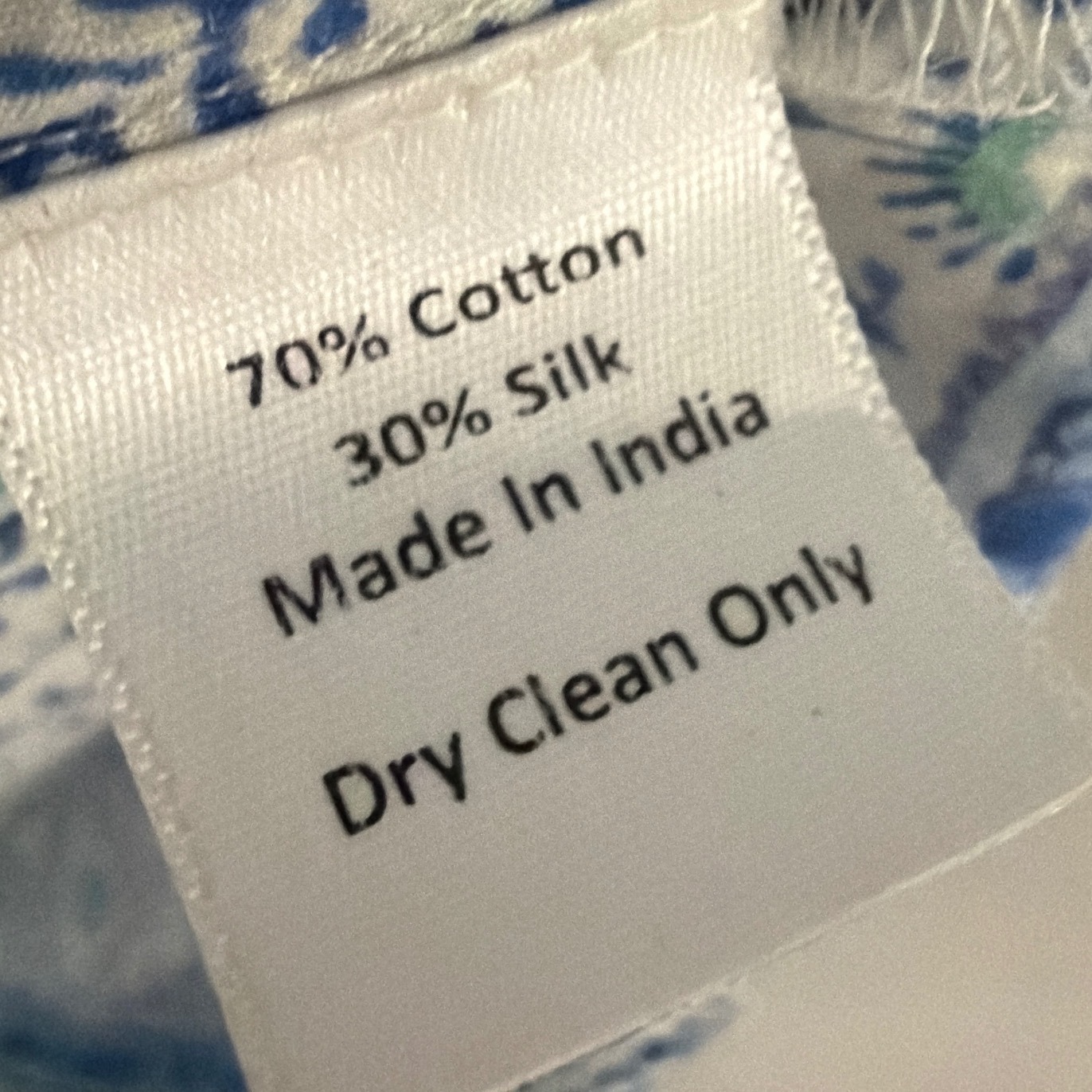 Bell By Alicia Bell Blue White Silk Cotton Block Print Smocked Mini Dress S — image 6 of 8